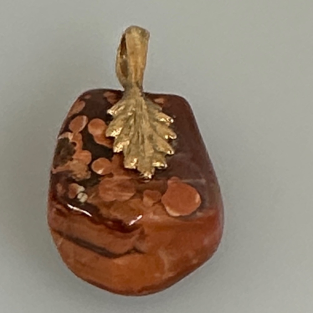 Artisan Gold Leaf Necklace Pendant